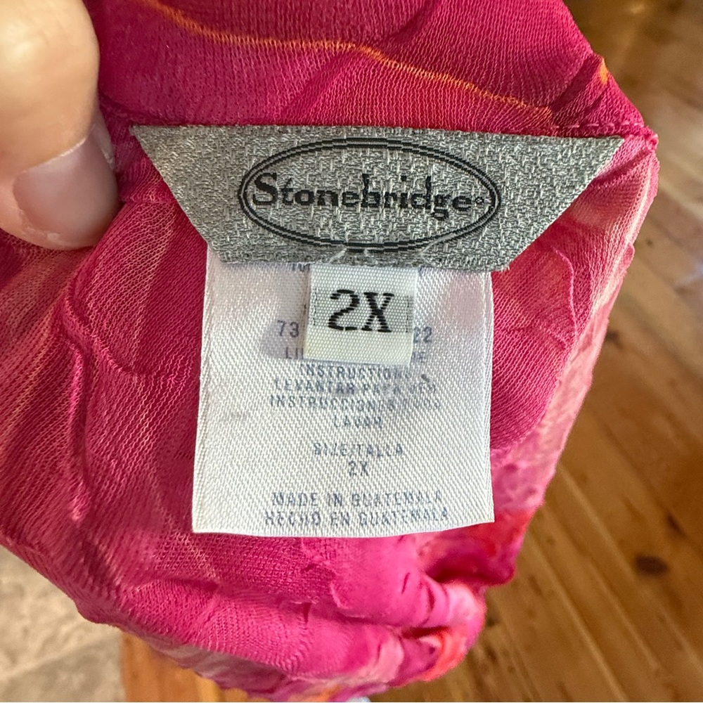 Stonebridge Women’s  2X Long sleeve Sheer Textured Top Fairygrunge Artsy - Picture 11 of 12
